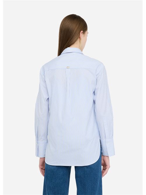 Striped shirt with top Liu Jo | UF5242T9814.C3757